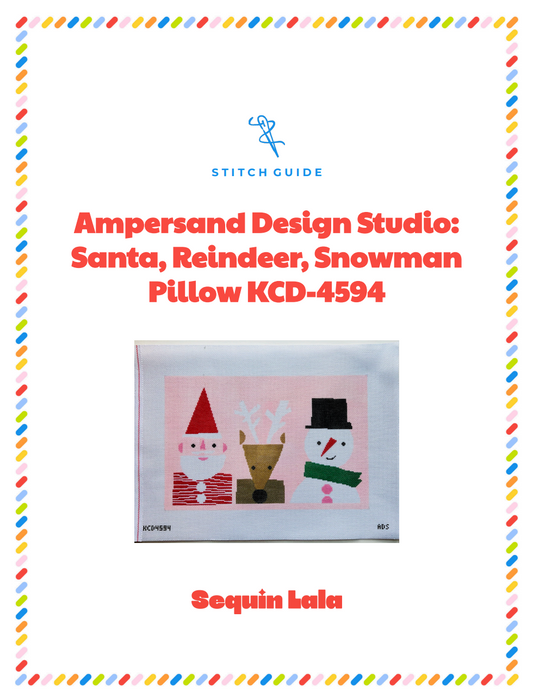 Santa, Reindeer and Snowman Pillow STITCH GUIDE